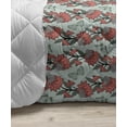 thumbnail image 3 of Retro Down Alternative Comforter, Print of Bohemian Design of Colorful Feathers Thick and Thin Silhouettes, Microfiber Quilt for All Season, 5 Sizes, Eggshell and Multicolor, by Ambesonne, 3 of 3
