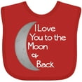 thumbnail image 3 of Inktastic I Love You to the Moon & Back. Boys or Girls Baby Bib, 3 of 4