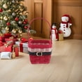 thumbnail image 4 of WEAVILUX Red Wooden Christmas Basket Handwoven Storage Organizer Decorative Holiday Container for Home and Festive Décor, 4 of 8