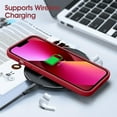 thumbnail image 6 of Liquid Silicone Case for iPhone 13 (6.1''), [Scratch-Resistant, Anti-Fingerprint, Shockproof] Protective Slim Fit Phone Case, 4-Layer Cover with Microfiber Lining, Silky-Soft Touch, Red, 6 of 14