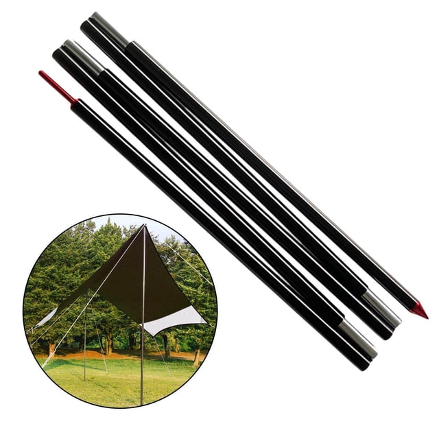 thinsony Portable Solid Tarp Poles 220cm Backpacking Canopy Awning Tent Rod 5-Section