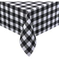 thumbnail image 7 of Coolmee Black&White Checkered Buffalo Plaid Tablecloth, Wipeable Washable Waterproof, Polyester Rectangle Tablecloth Outdoor and Indoor，52 x 52 inches, 7 of 7