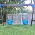 thumbnail image 7 of Runstore High Back Full Bucket Toddler Swing, 600LB Bucket Swing with Locking Carabiners and Adjustable Rope, Cute Elephant Shape Design (Blue), 7 of 7