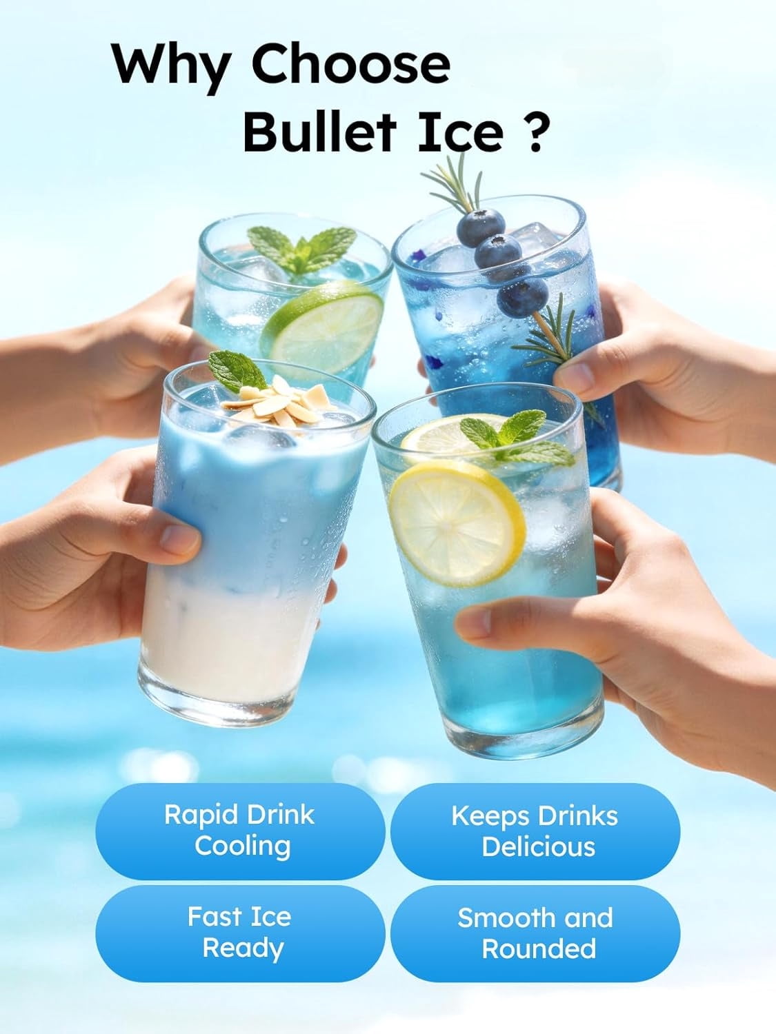 Portable Ice Maker Countertop, 26lbs/24H with Self-Cleaning, Makes 8 Cubes in 6 Mins for Home, Travel, Bar, and Camping