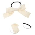 thumbnail image 3 of Unique Bargains 1 Pc Fashion Bow Scrunchies Hair Ties Beige, 3 of 5