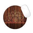 thumbnail image 1 of EREHome Dark Brown Wood Pattern With Flower Mandala Color Burn ROUND Mouse pads Gaming Mouse Pad 7.87x7.87 inches, 1 of 1