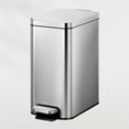 thumbnail image 1 of Bote de basura EKO Titus Slim 10L Acero Inoxidable, para cocina, pedal resistente, cierre silencioso, con cubo interior, tapa antiolores, 1 of 6