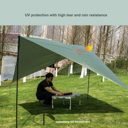 Waterproof Rectangle Sunshade Sail Shelter Patio Shade Cloth UV/Rain ...