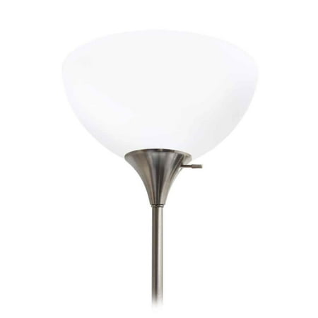 Simple Designs - Floor Lamp with Reading Light - Brushed Nickel