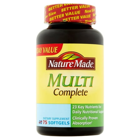 Nature Made Multi Complete Softgels, 75 count - Walmart.com