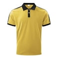 thumbnail image 4 of Yellow Button Up Shirt Men, Polyester Summer Wedding Shirt, Short Sleeve Big And Tall T Shirts for Men, Mens Graphic Tees, Color Matching Color Matching Blouses & Button-Down Shirts, 4 of 5