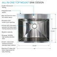 thumbnail image 6 of Transolid K-EWS-2822S-MB 28-in W x 22-in D x 35-in H Laundry Sink/Wash Stand All-in-One Kit, Matte Black, 6 of 7
