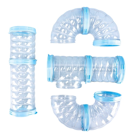 uvwlwu DIY Modular Hamster Tube Maze Habitat with Interconnecting Plates and Secure Sealing Caps for Small Pet Exploration and Enrichment(A)