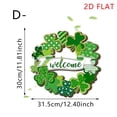 thumbnail image 2 of St Patrick's Day Wooden Wreath Door Hanger Welcome Sign, Holiday Home Decor, Front Door Decorations, Irish Shamrock Decor, Indoor Outdoor Wall Decor, Handcrafted Wood Greeting Sign for St Patty's Day, 2 of 3