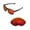 Fire Red Mirror Coated - Polarized, variant on Walleva Titanium Polarized Replacement Lenses for Oakley Enduro Sunglasses