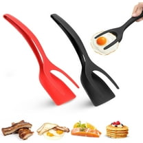 Egg Flipper Spatula 2 PCS 2 in 1 Grip and Flip Spatula Tongs Spatulas for Kitchen use Eggflipper Spatulaflipper Eggturner Pancake Fish French Toast Omelet Making for Home Cooking Tool