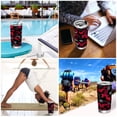thumbnail image 7 of 11oz Double-Wall Vacuum Insulated Stainless Steel Tumbler with Straws Sports Mugs BPA-Free Black and Red Leopard Print, 7 of 7