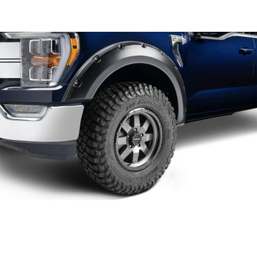 Bushwacker by RealTruck Pocket/Rivet Style Front Fender Flares | 2-Piece Set, Black, Smooth Finish | ‎20135-02 | Compatible with 2021 - 2024 Ford F-150