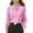 Pink, variant on Womens Blouses Long Sleeve Dressy Business Casual Top Solid Work Office Button Down Shirts with Tie Neck Lapel Collar Puff Sleeve Summer Interview Clothes