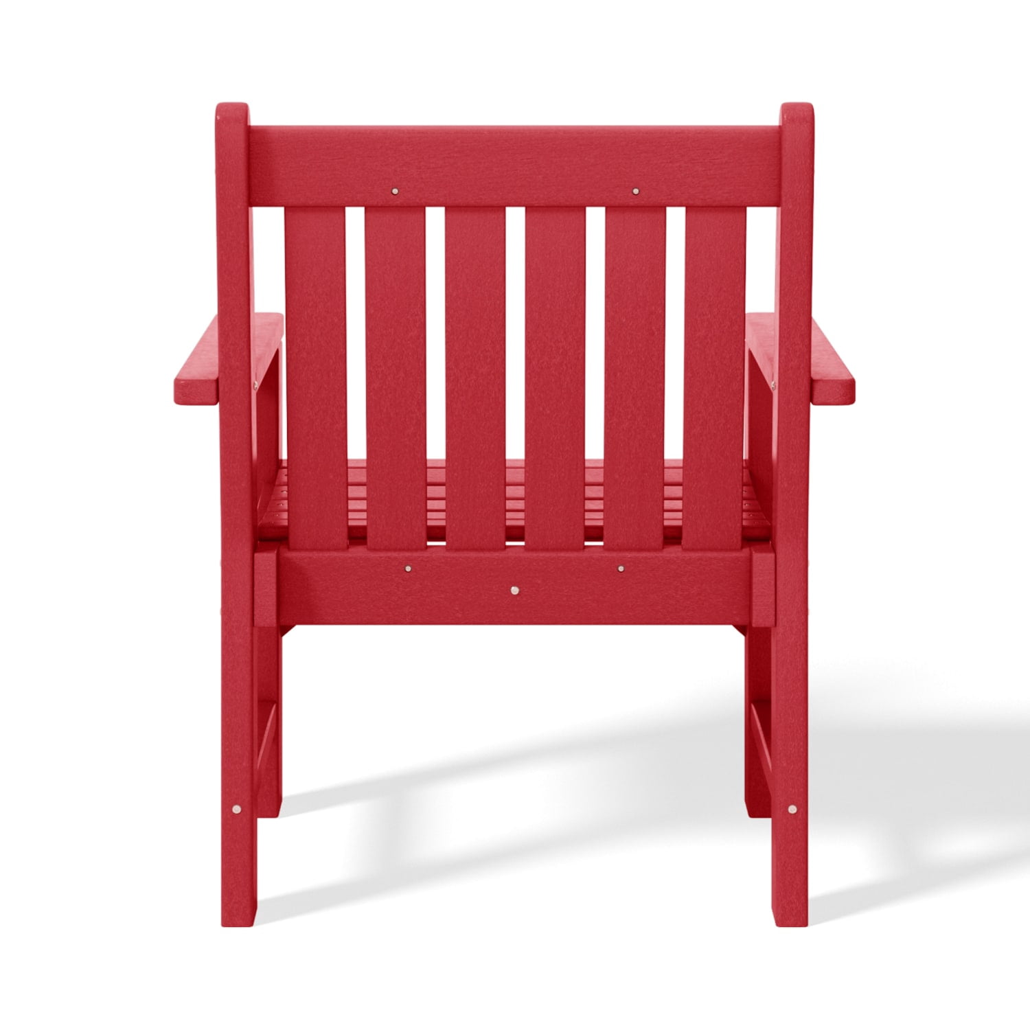 WestinTrends Malibu Outdoor Patio HDPE Adirondack Dining Arm Chair, Red