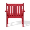 thumbnail image 6 of WestinTrends Malibu Outdoor Patio HDPE Adirondack Dining Arm Chairs (Set of 2), Red, 6 of 9