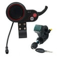 thumbnail image 2 of QS-S4 36V-60V Thumb Throttle LCD Display+3PIN Lgnition Lock Key for Zero 8 9 10 8X 10X Electric Scooter 6PIN Display, 2 of 8