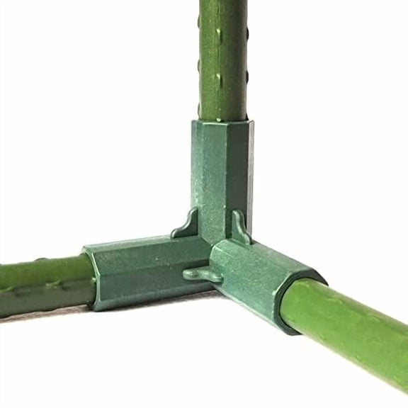 10 Pcs Plastic Greenhouse Frame Connector, 16mm Heavy Duty Stable Support for Garden Framework, Fruit Cages, Netting Frames, Fencing (3-Way Cross Connector)