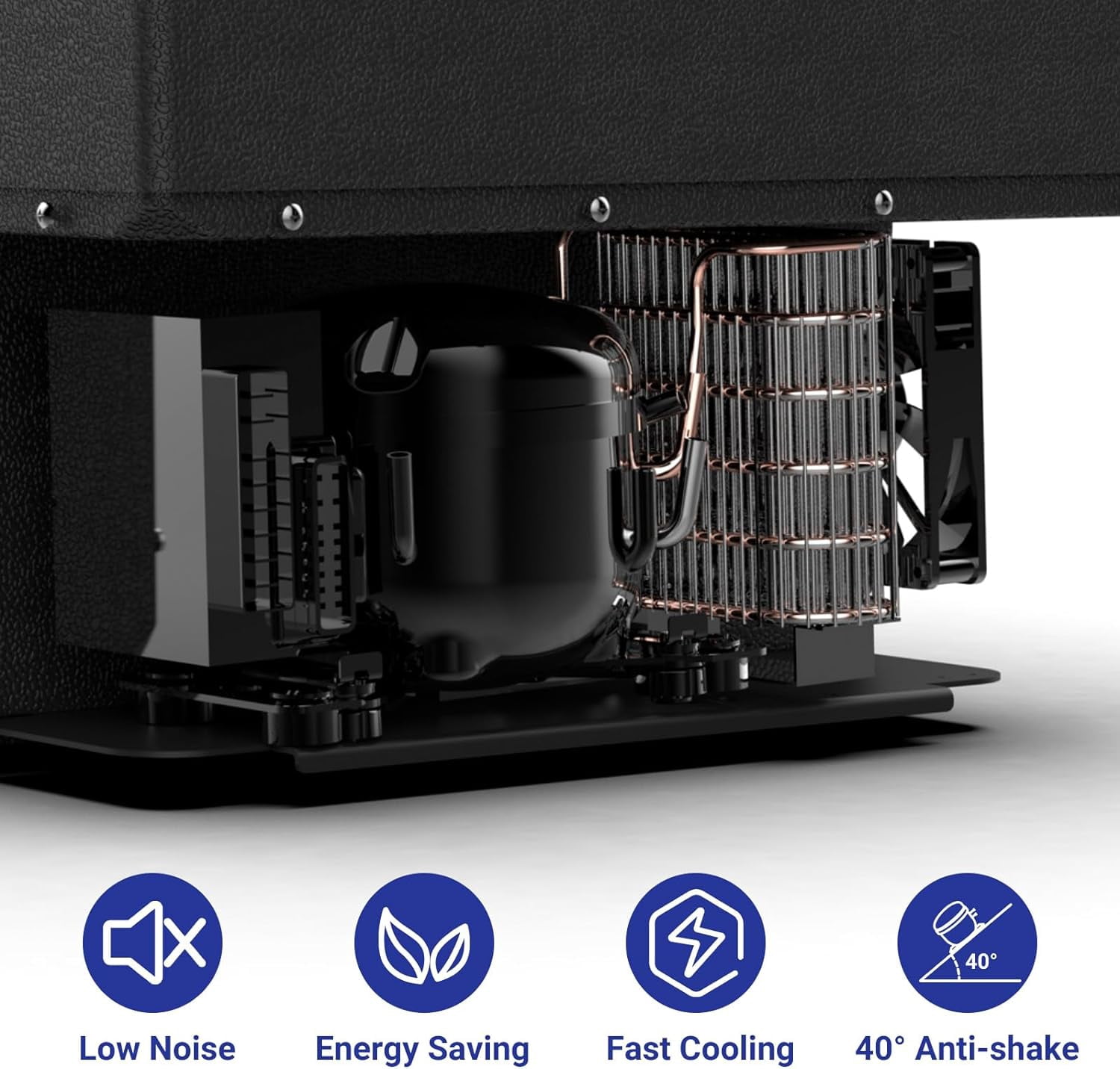 12V Car Refrigerator 20L Electric Cooler 12/24V DC Convertible Freezer Portable Camping Truck RV Travel