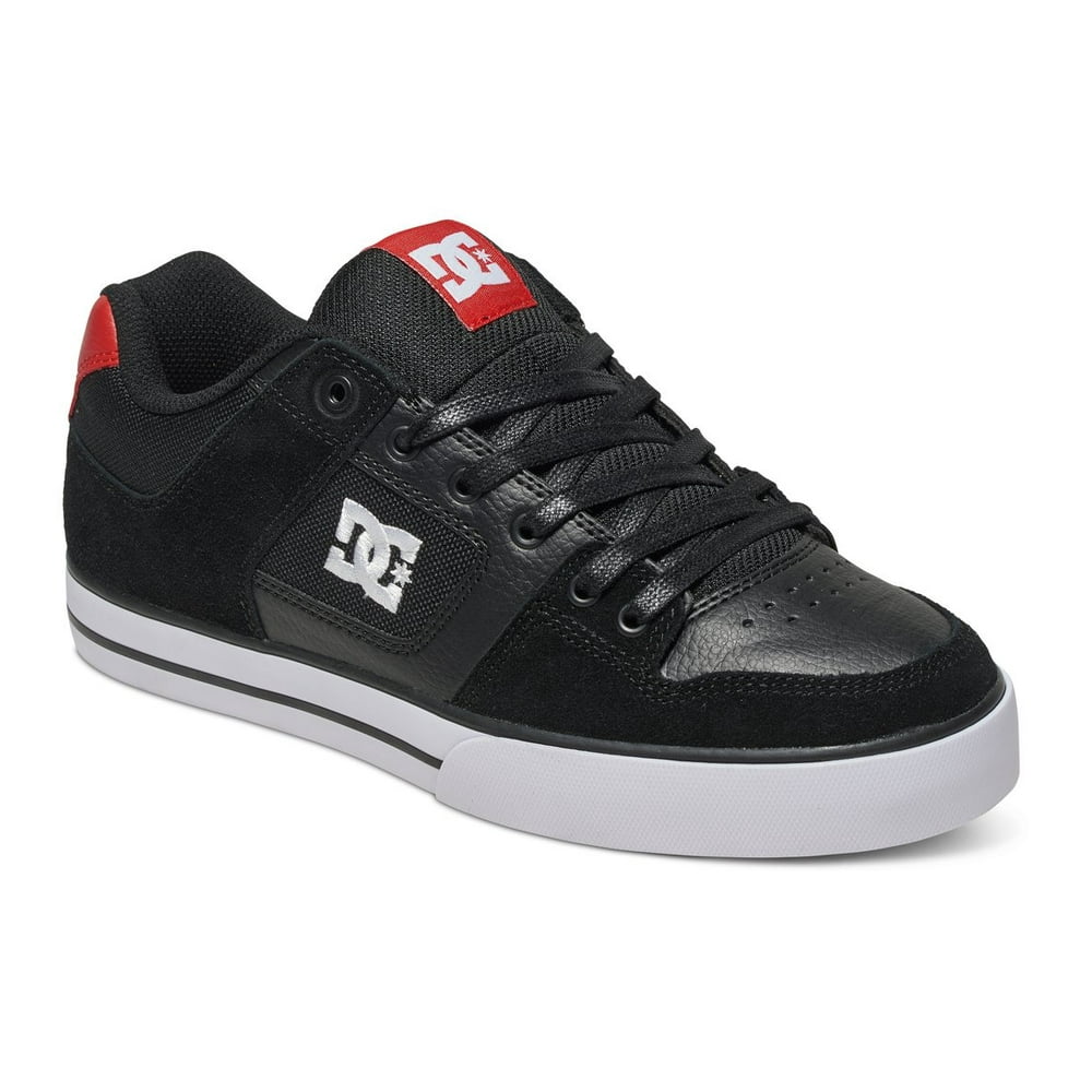 DC DC Men's Pure Athletic Sneakers Black Leather 11 D