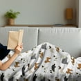 thumbnail image 3 of Dogs Soft Flannel Fleece Blanket, Cartoon Illustrated Domestic Animal Composition Like Pugs Terriers Sheepdogs Canines, Cozy Plush for Indoor and Outdoor Use, 50" x 60", Multicolor, by Ambesonne, 3 of 5