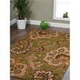thumbnail image 1 of Glitzy Rugs UBSK00151T0013A16 8 x 11 ft. Hand Tufted Wool Floral Rectangle Area Rug, Green, 1 of 1