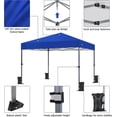 thumbnail image 4 of Songqin 10x10 1-Person Setup Pop Up Canopy Tent, Instant Portable Commercial Canopy Tent, Outdoor Gazebo with 1-Button Push, Wheeled Bag & 4 Sandbags for Home, Party & Outdoor Activities, Blue, 4 of 18