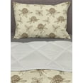 thumbnail image 3 of Spring Comforter & Sham Bedding Set, Clover Flower Branches Gardening Summer Blossoms Yard Essence Nature Illustration, 3 pcs Duvet Set Microfiber Filling Quilt, 5 Sizes, Cream Brown, by Ambesonne, 3 of 4