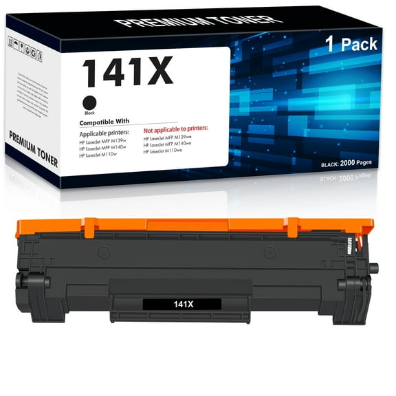 141X 141A Toner Cartridge Black (With Chip) Compatible for HP 141A W1410A for HP LaserJet MFP M140w M139w M110w Printer High Yield Ink (1 Packs)