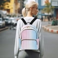 thumbnail image 7 of FORMRS Mini Backpack Purse for Women Quilted Travel Daypack Casual Shoulder Bag, Light Blue Stripes, 7 of 7