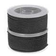 thumbnail image 1 of 2uds Nylon Hilo Cordel Rebordear Cordón 2mm Extrafuerte Trenzado Nylon Artesanía Cuerda para Pulseras Joyería Fabricación Bricolaje Artesanía 11M/36 Pies, Negro, 1 of 7
