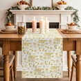 thumbnail image 2 of Christmas Winter Table Runner, Snowflake Xmas Flower Cotton Linen Kitchen Table Decoration Washable Dining Tabletop Runners for Home Party Decor 13x72 Inches, 2 of 9