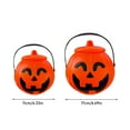 thumbnail image 2 of Halloween Pumpkin Bucket 1 Piece Large Plastic Pumpkin Bucket with Lid Halloween Candy Bucket, 2 of 4
