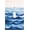 Blue Watercolor Textured Abstract Ocean Wave, variant on Walnut Wood Grain Rustic Light Switch Cover Plate, 1 Toggle 1 Duplex, Decorative Wall Plate