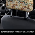 thumbnail image 4 of Kdxio Mushrooms And Rainbows Peace Pattern Print 2 Piece Car Head Rest Covers Set Auto Front/Rear Seats Headrest Cover Universal Fit Most Cars,Sedan, SUV, 4 of 9