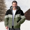 thumbnail image 5 of Wyzesi Black Denim Jacket Men Ripped Winter Men's Color Block Pattern 3D Print Digital Print Hooded Sweatshirt Brown Padded Jacket Christmas Cardigan for Men, 5 of 5