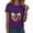 Purple, variant on TOWED22 Halloween Bow Pumpkin Shirt for Women Spooky Season Graphic T Shirt Fall Halloween Short Sleeve Tee Tops(Purple,3XL)