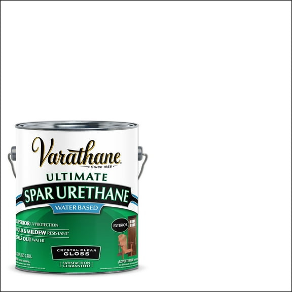 2 Pack, Gloss Clear, Varathane Exterior Wood Ultimate Spar Urethane Water-Based-250031, Gallon