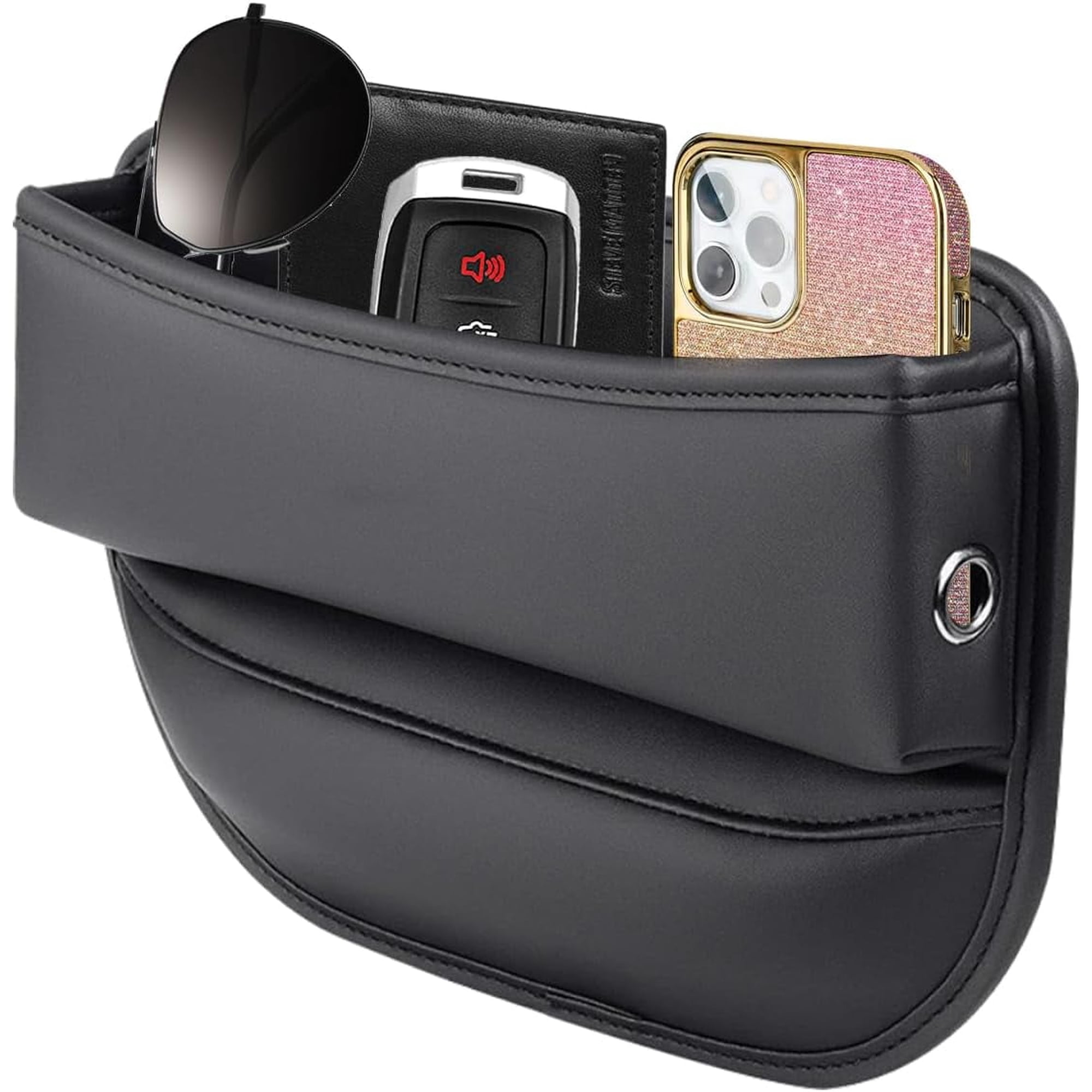 DEXIMRO Car Seat Gap Filler Organizer and Storages Automotive Accessories Universal for Car SUV Truck Fill The Gap Between Seat and Console Stop Things from Dropping Black