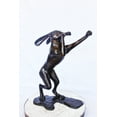 thumbnail image 3 of Nifao Leaping jackrabbit bronze statue – Home Decor Sculpture, 21"L x 13"W x 24"H, 3 of 12