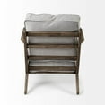 thumbnail image 4 of Mercana Olympus VI Frost Gray Fabric Wrapped Honey Wooden Frame Accent Chair, 4 of 7