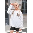 thumbnail image 3 of Aideaone Girls Sweatshirt Crewneck Long Sleeve Casual Graphic Pullover Tops for Kids 7-14 Years, 3 of 6