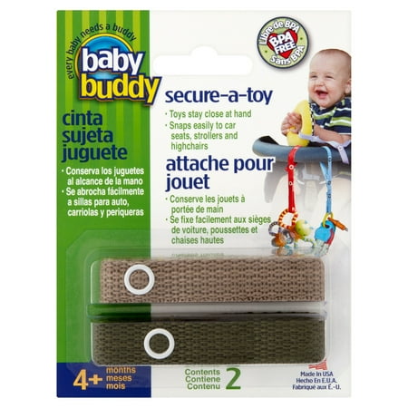 Baby Buddy Secure-A-Toy Strap, 4+ Months, 2 count