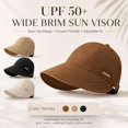 thumbnail image 7 of Textilo Sun Hats for Women Wide Brim UV Hat for Beach Travel Quick Dry Foldable Bucket Hat with Ponytail Opening Adjustable Fit for Beach Hiking Gardening and Travel, 7 of 7