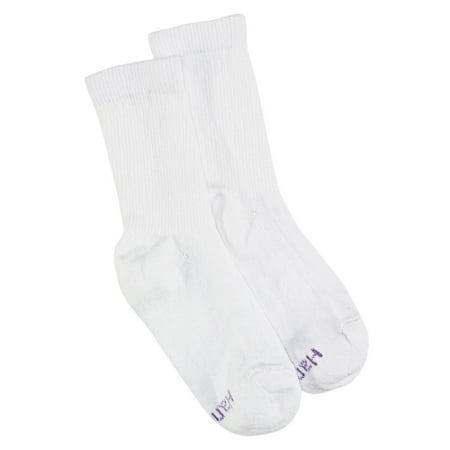 Hanes EZ Sort Girls` Crew Socks, 641/10, S, White - Walmart.com